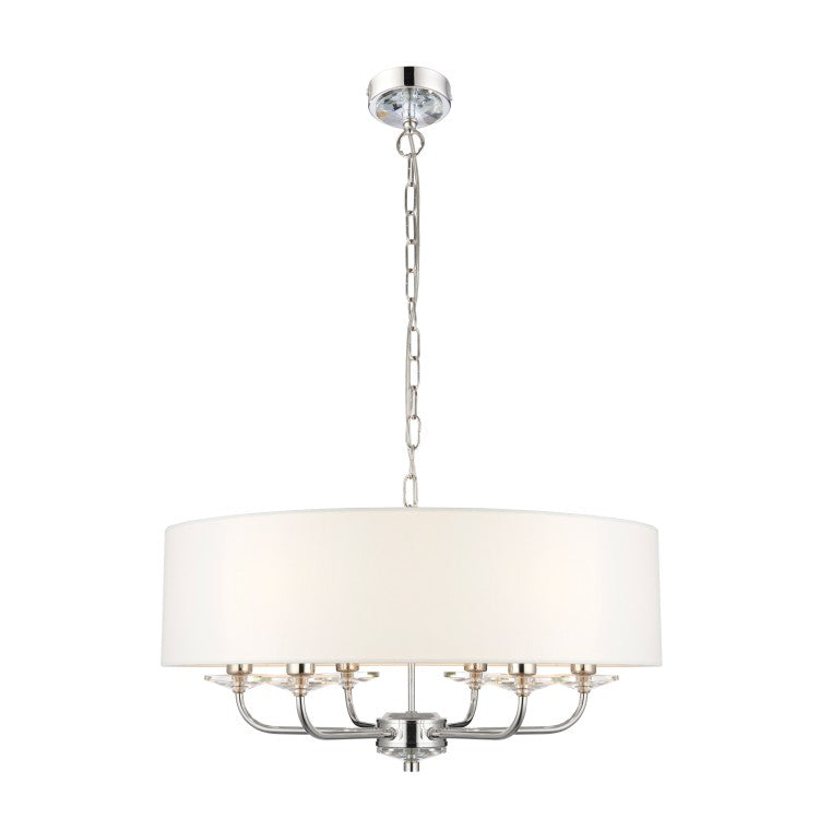 Gallery Interiors Nixon 6 Pendant Light Bright Nickel