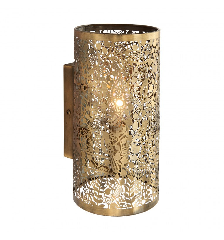 Product photograph of Olivia S Secret Garden Indoor Wall Light Brass from Olivia's