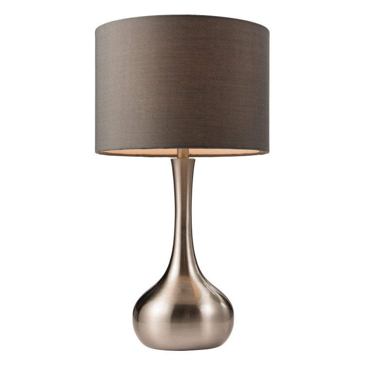 Product photograph of Olivia S Pearl Table Lamp Nickel Dark Grey from Olivia's.