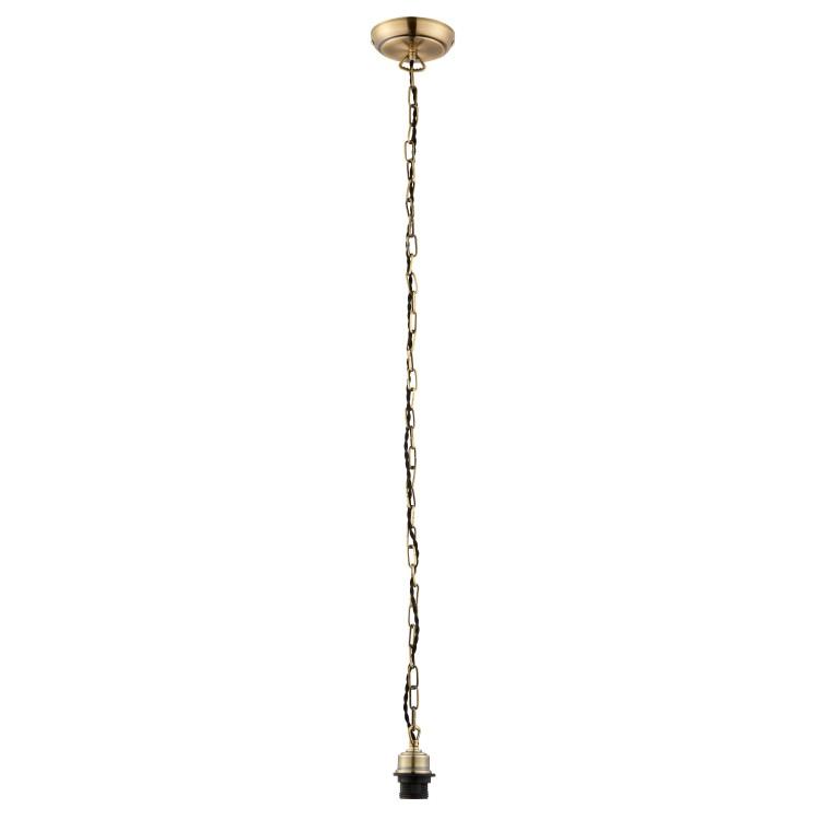 Product photograph of Gallery Interiors Cable Set Chain Pendant Light Antique Brass Outlet from Olivia's