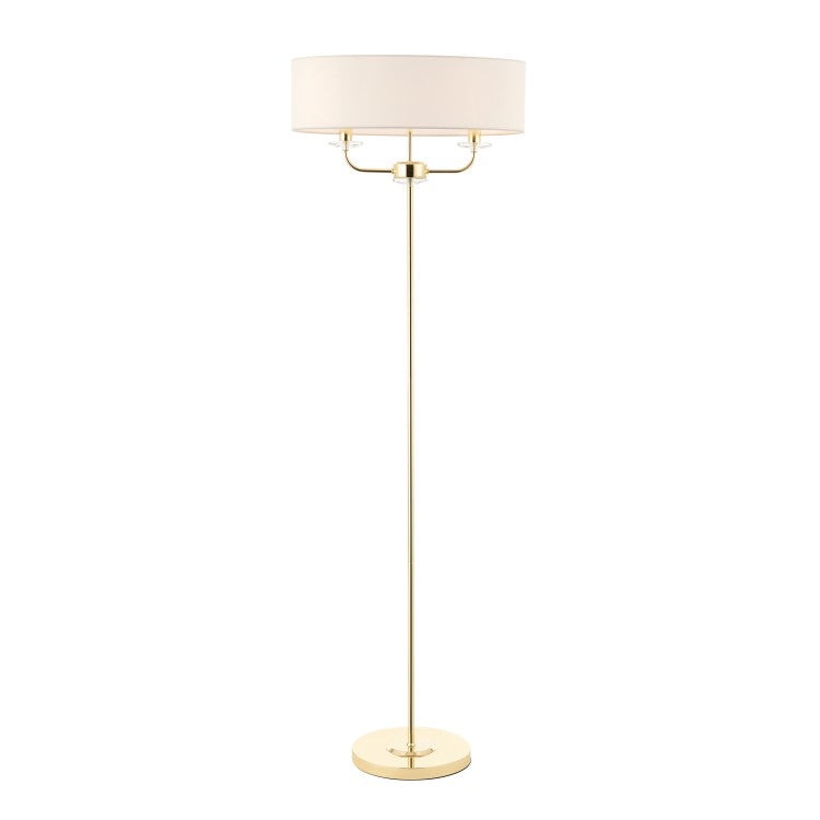 Product photograph of Olivia S Nyla Floor Lamp Brass from Olivia's