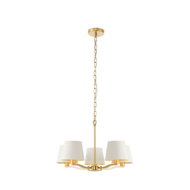 Gallery Interiors Harvey 5 Pendant Light Brushed Gold