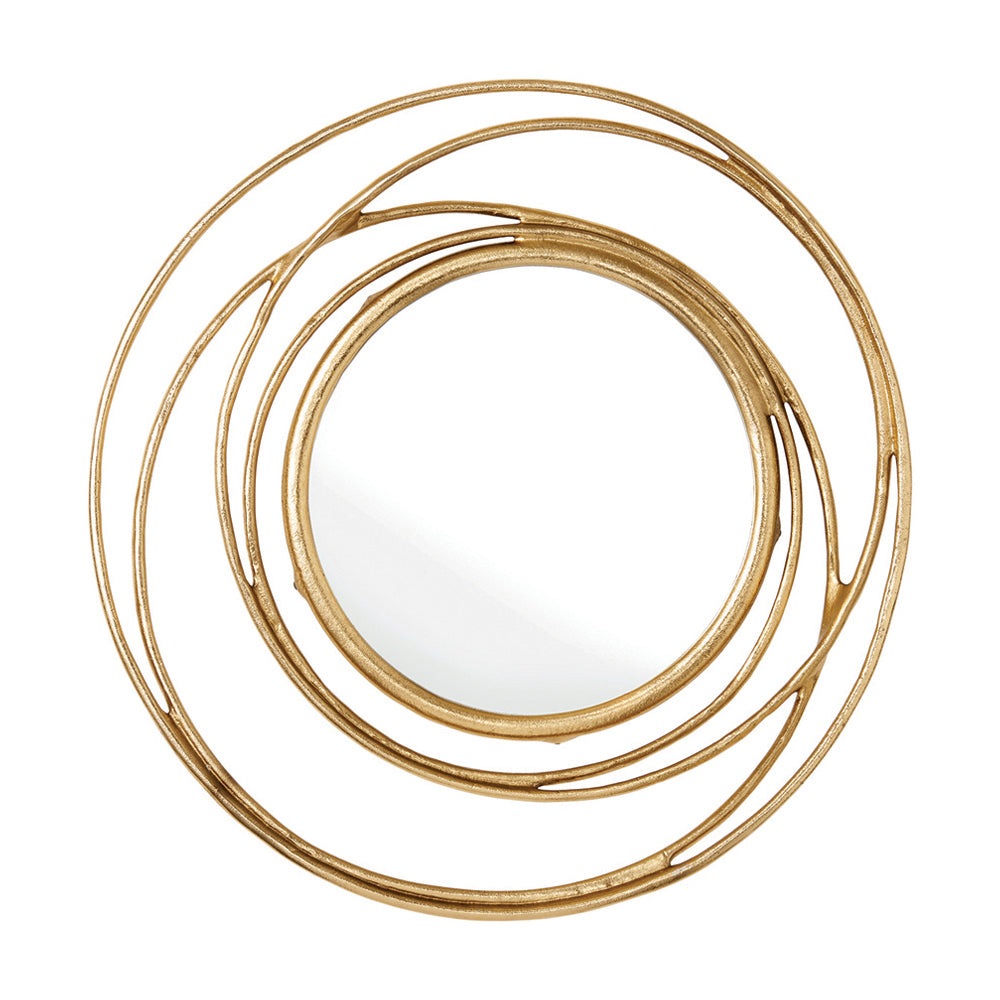 Product photograph of Gallery Interiors Allende Mirror Satin In Gold from Olivia's
