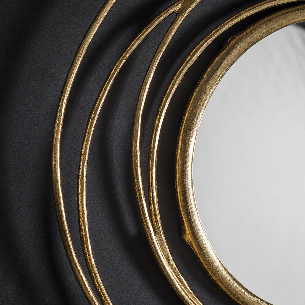 Product photograph of Gallery Interiors Allende Mirror Satin In Gold from Olivia's.