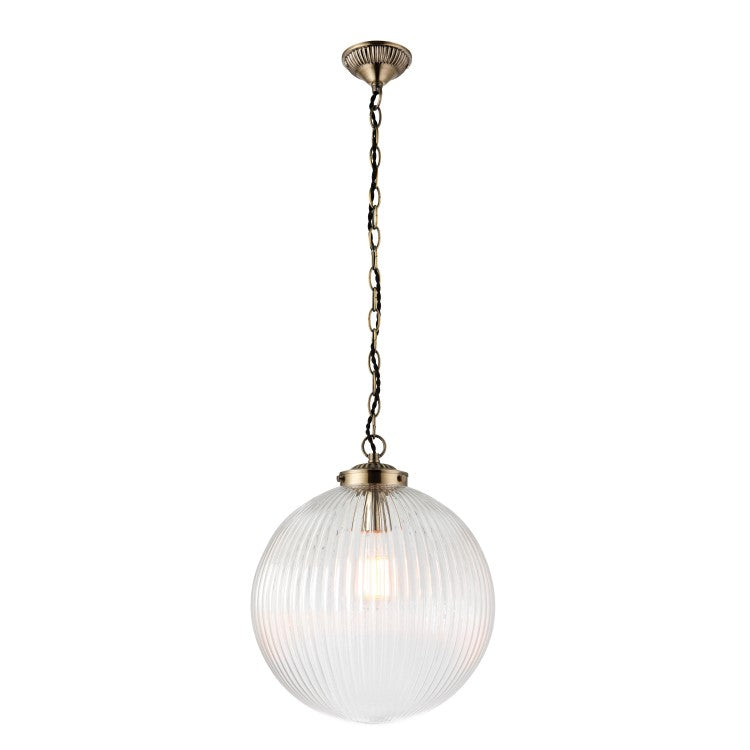 Product photograph of Olivia S Brya Clear Glass Pendant Light Large from Olivia's