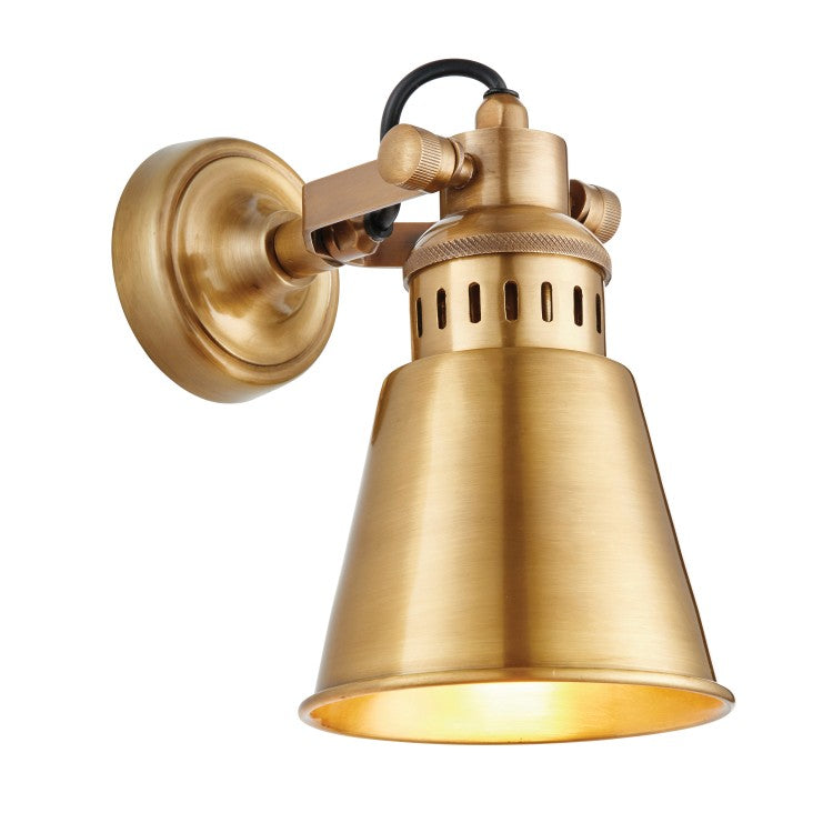 Product photograph of Gallery Interiors Elms Wall Light Antique Brass Metal from Olivia's