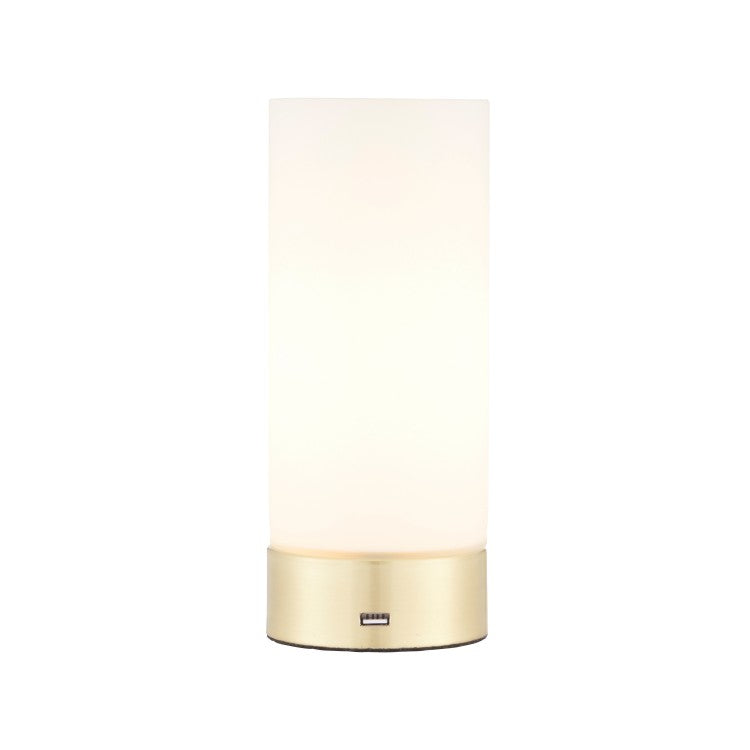 Product photograph of Olivia S Dakota Table Lamp Brushed Brass from Olivia's