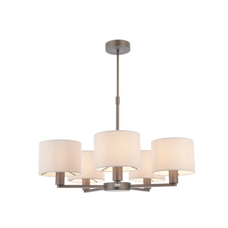 Product photograph of Olivia S Dani 5 Light Pendant Antique Bronze from Olivia's