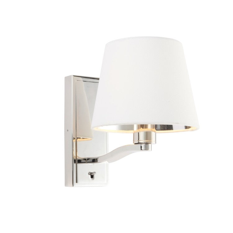 Gallery Interiors Small Harvey Wall Light Bright Nickel