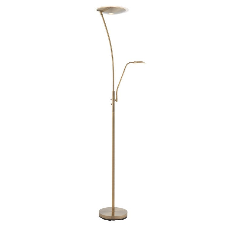 Gallery Interiors Alassio Floor Lamp Antique Brass