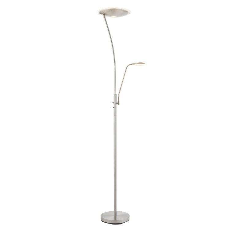 Gallery Interiors Alassio Floor Lamp Satin Chrome