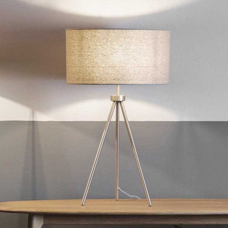 Gallery Interiors Tri Table Lamp Nickel