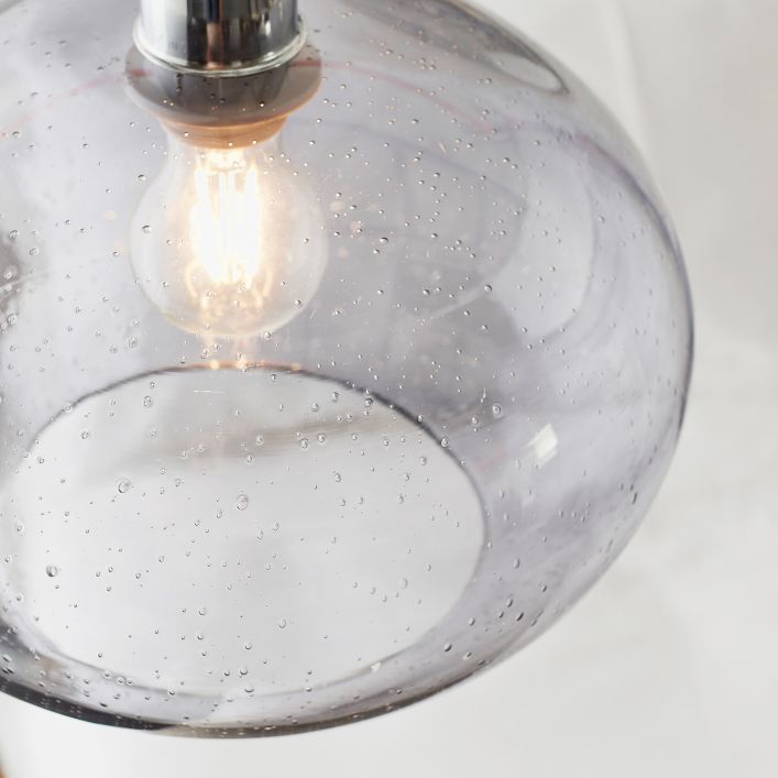 Product photograph of Olivia S Daphne Glass Shade Light Grey from Olivia's.