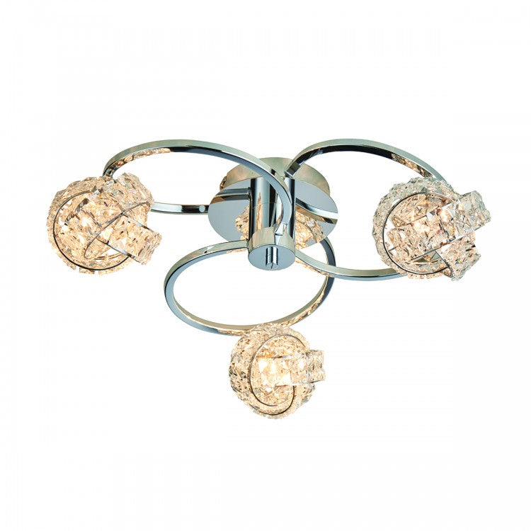 Gallery Interiors Talia Ceiling Light Chrome 5