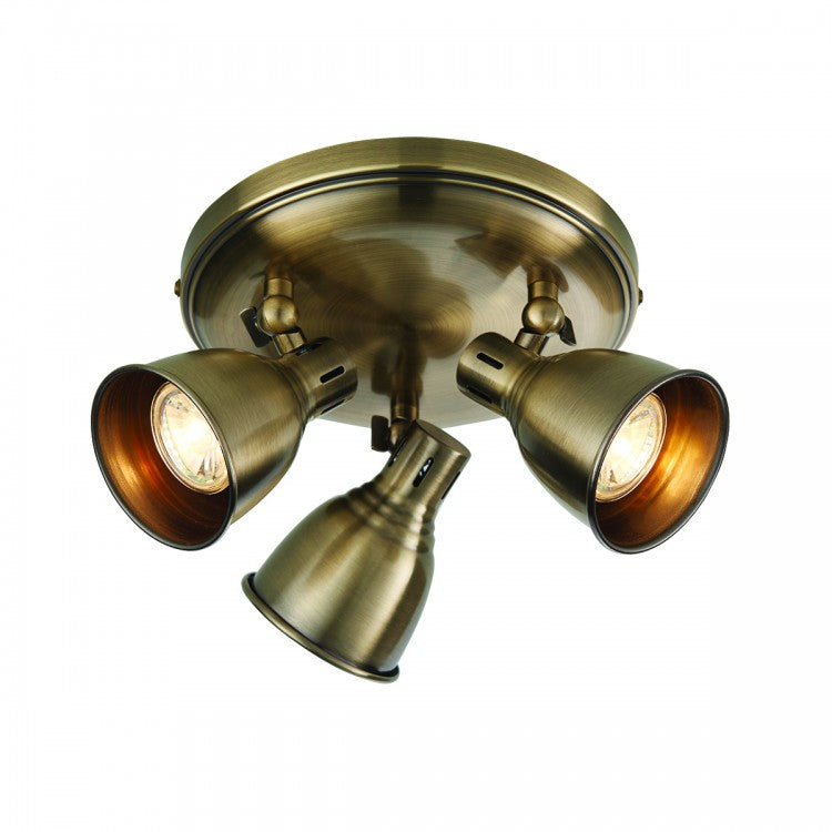 Gallery Interiors Westbury Ceiling Light Brass Type 3