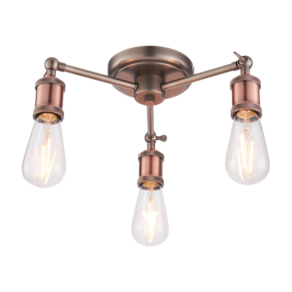 Product photograph of Gallery Interiors Hal 3 Ceiling Light In Bronze from Olivia's