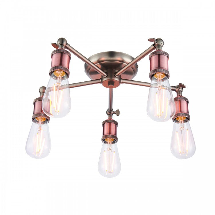 Product photograph of Gallery Interiors Hall 5 Ceiling Light from Olivia's