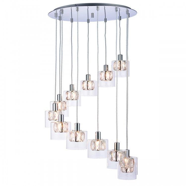 Gallery Interiors Verina Drop Pendant Light Chrome 5