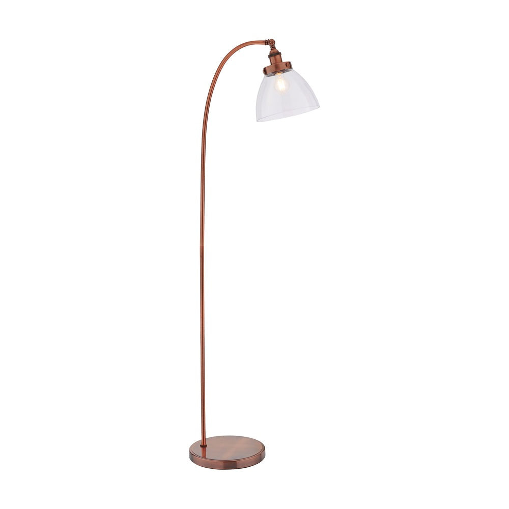 Gallery Interiors Hansen Floor Lamp In Aged Copper