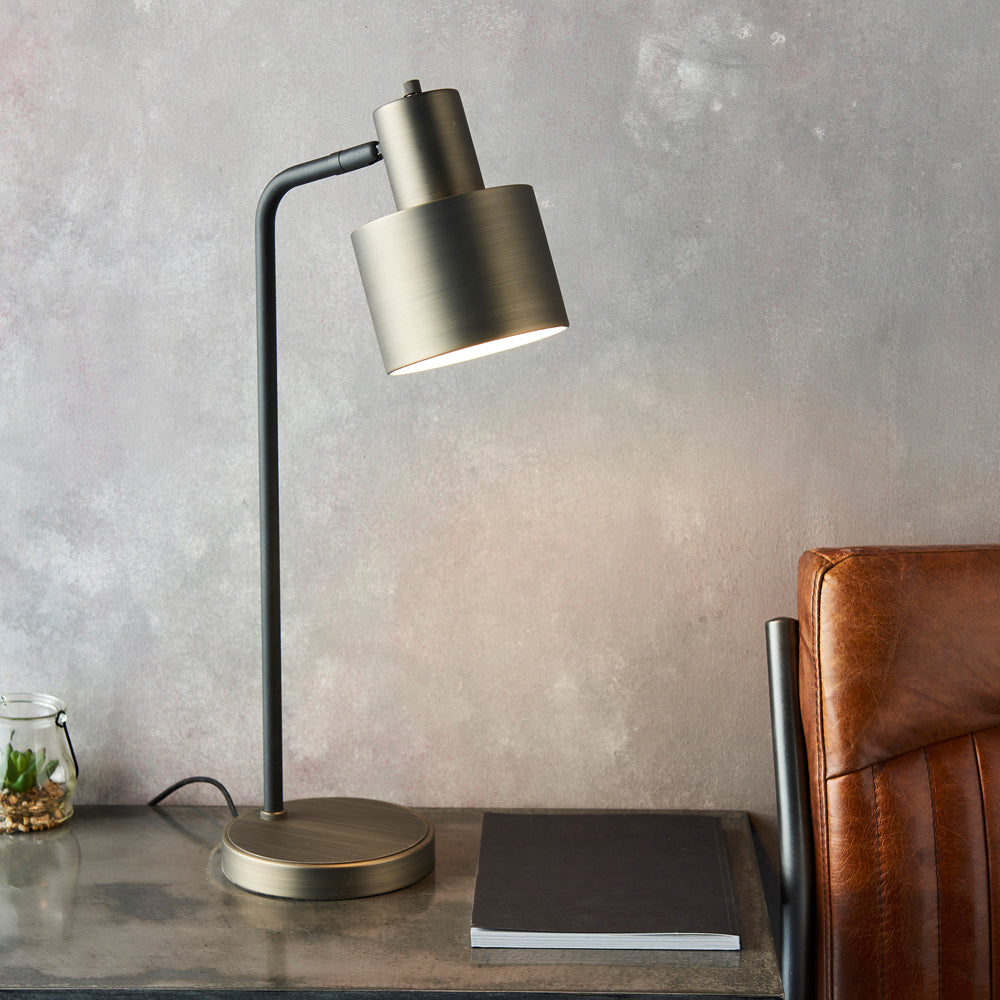 Product photograph of Gallery Interiors Mayfield Table Lamp In Dark Bronze from Olivia's.