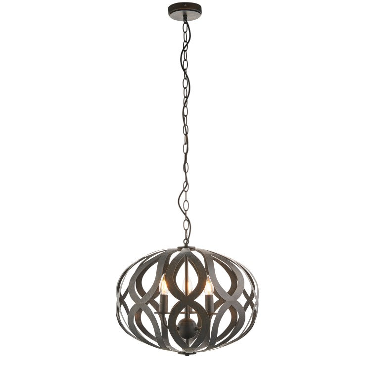 Product photograph of Gallery Interiors Sirolo Pendant Light Grey 5 from Olivia's