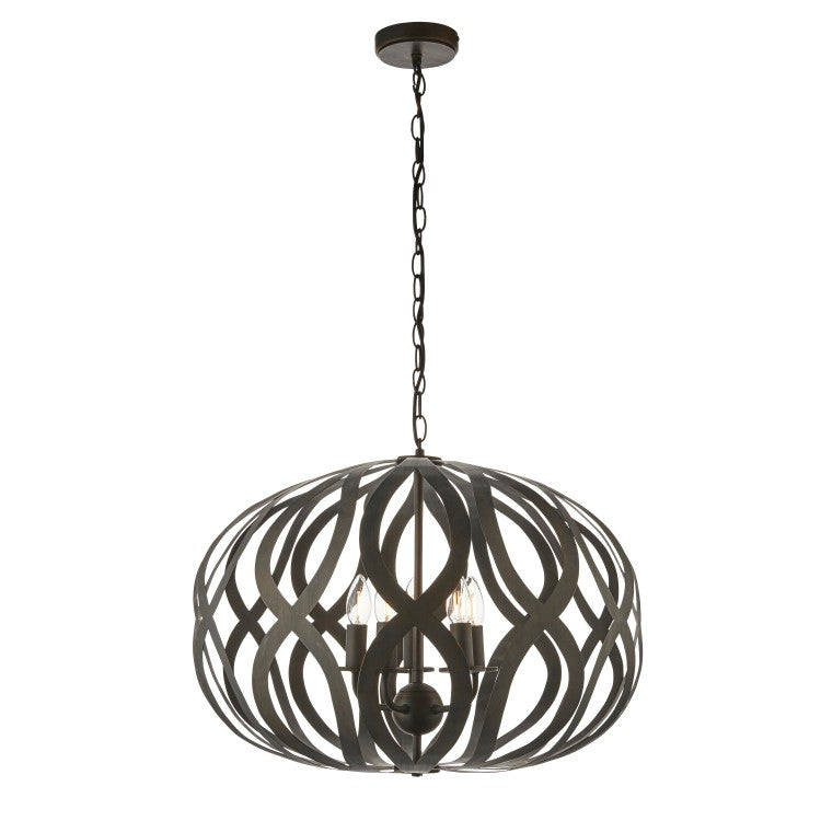 Product photograph of Gallery Interiors Sirolo Pendant Light Grey 5 from Olivia's.