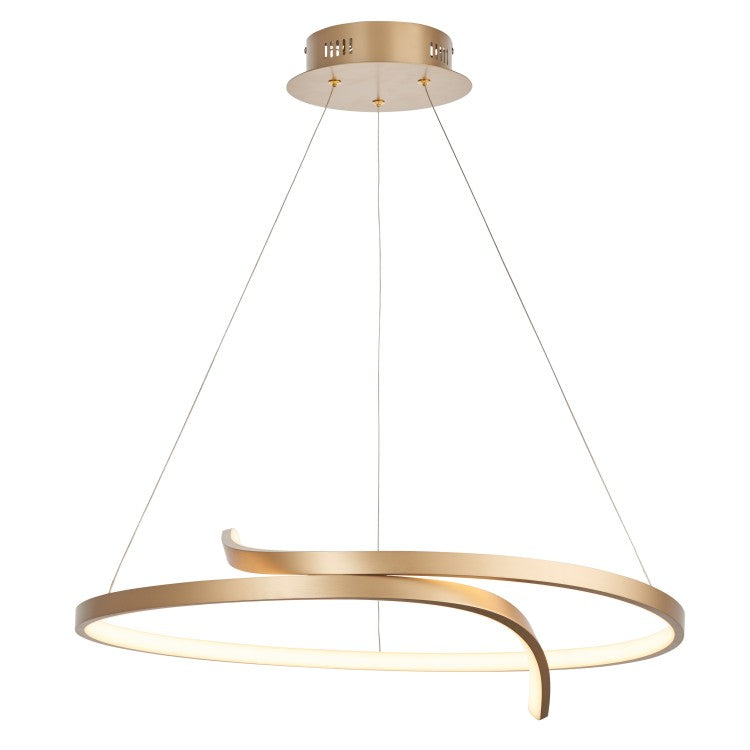 Gallery Interiors Rafe Pendant Light Brushed Gold