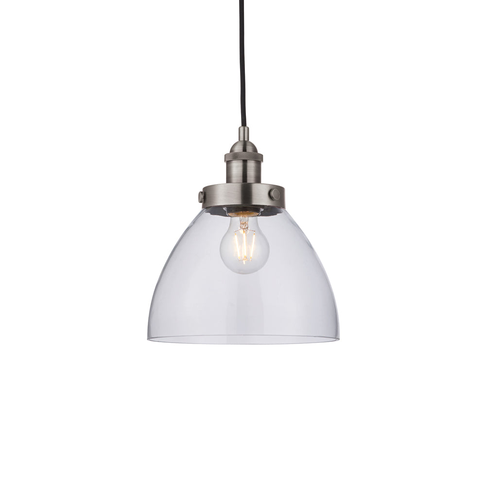 Product photograph of Gallery Interiors Hansen Pendant Light In Brushed Silver from Olivia's