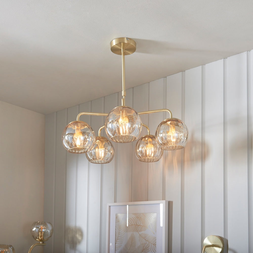 Product photograph of Gallery Interiors Dimple 5 Pendant Light from Olivia's.