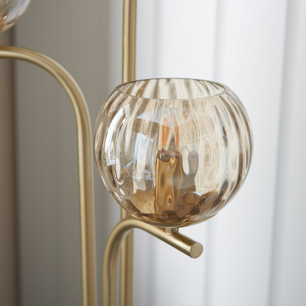 Product photograph of Gallery Interiors Dimple 3 Floor Light from Olivia's.