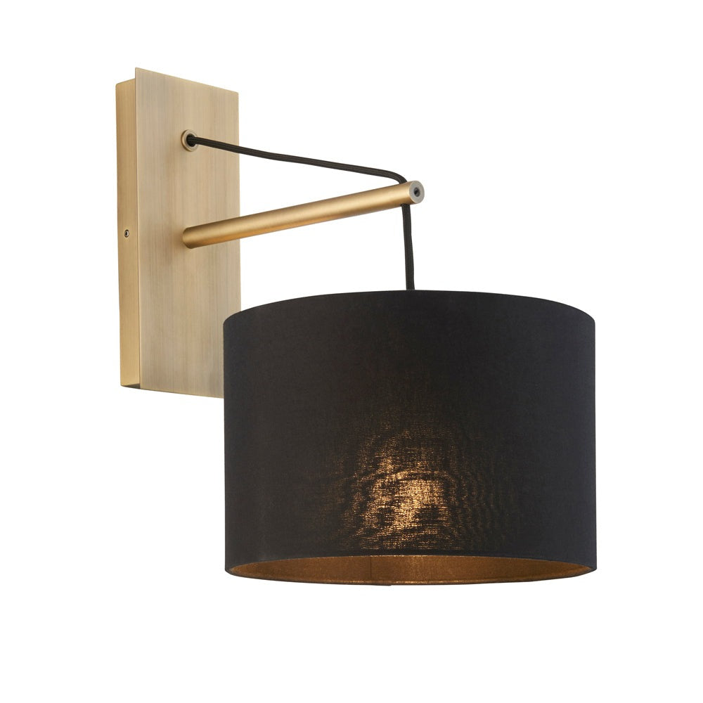 Product photograph of Olivia S Alva Wall Light In Antique Brass from Olivia's.