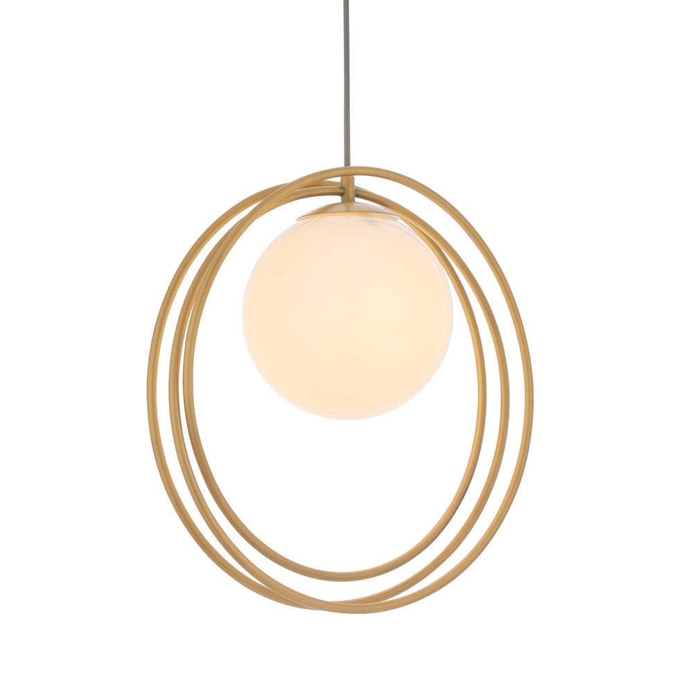 Product photograph of Olivia S Noelle 1 Pendant Light In Gold from Olivia's.