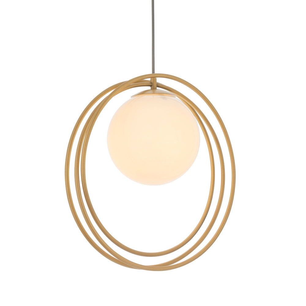 Product photograph of Olivia S Noelle 1 Pendant Light In Gold from Olivia's