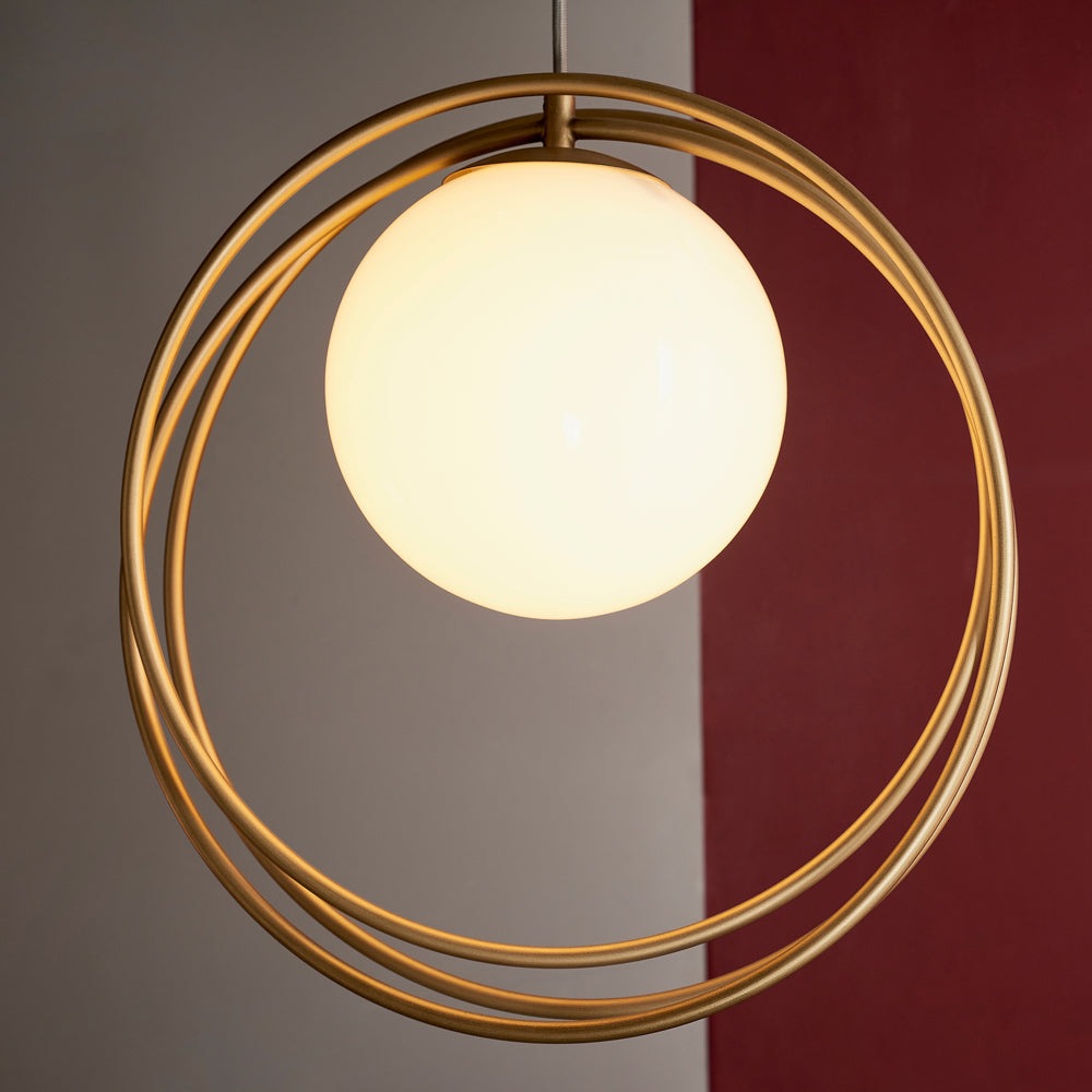 Product photograph of Olivia S Noelle 1 Pendant Light In Gold from Olivia's.