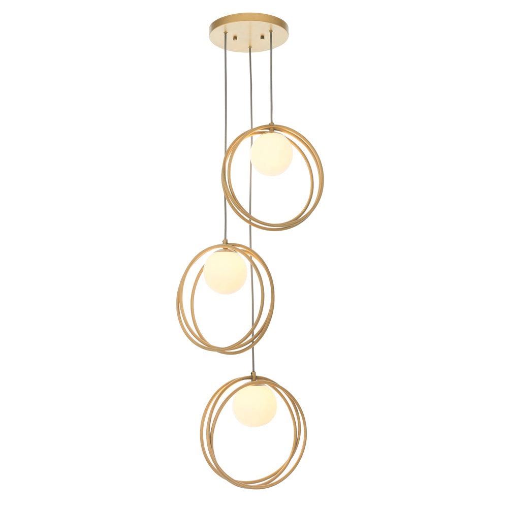 Product photograph of Olivia S Noelle 3 Pendant Light In Gold from Olivia's