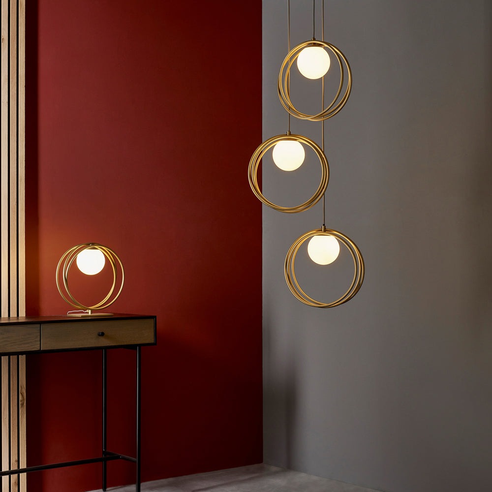 Product photograph of Olivia S Noelle 3 Pendant Light In Gold from Olivia's.