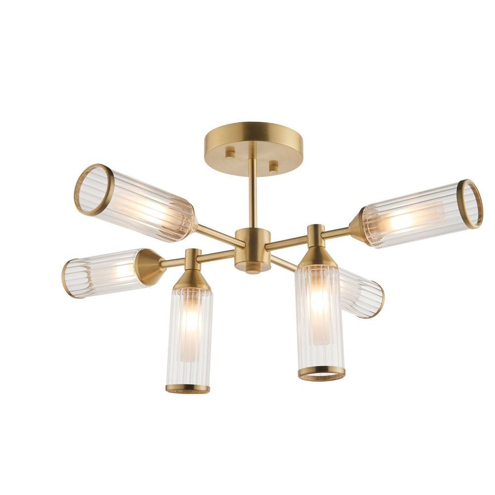 Product photograph of Olivia S Parker Ceiling Light In Gold from Olivia's