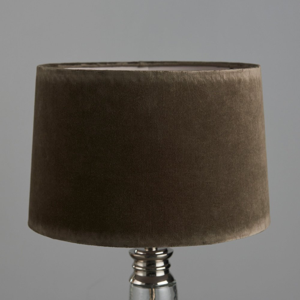 Product photograph of Olivia S Waverly Velvet Glass Table Lamp Grey from Olivia's.