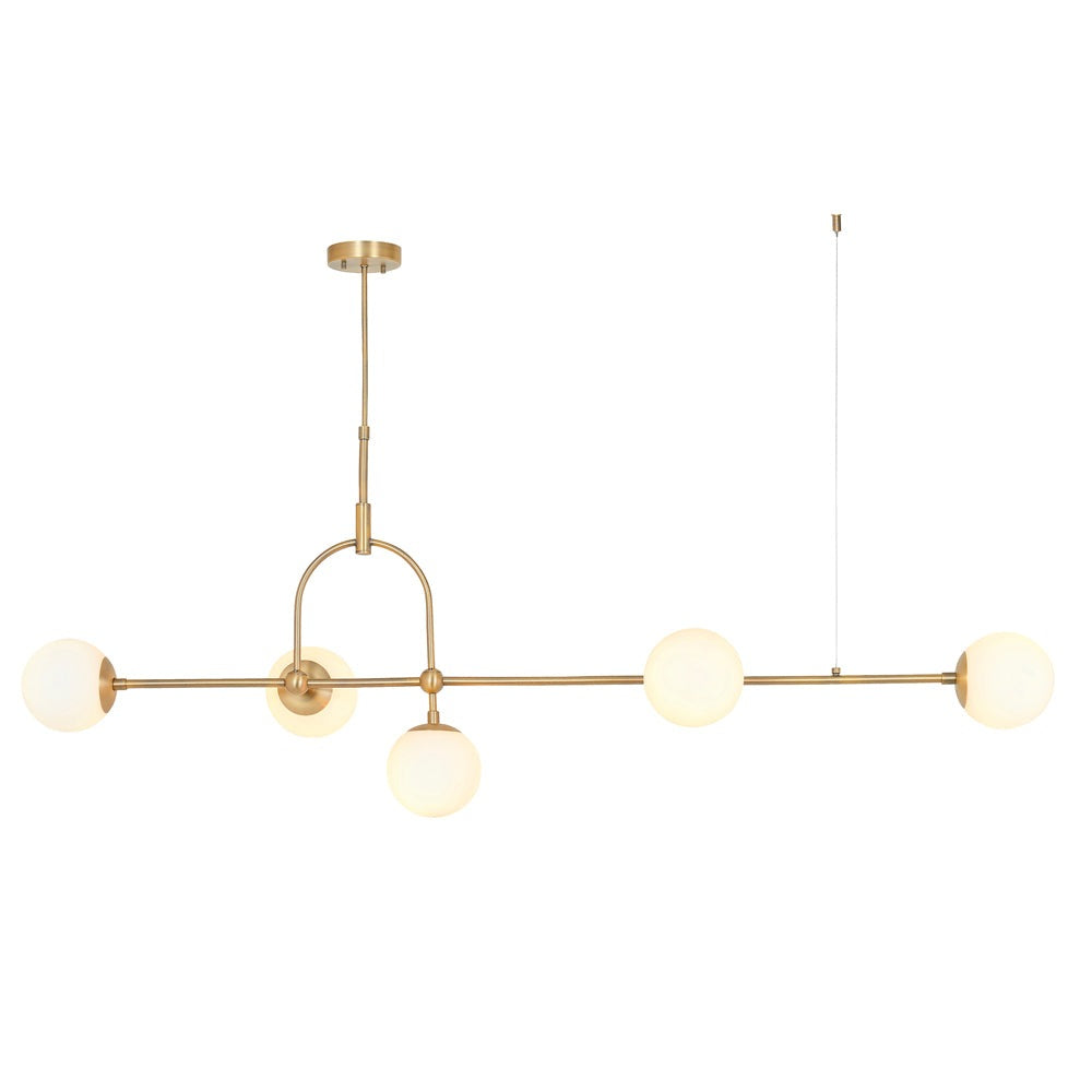 Product photograph of Olivia S Bella 5 Pendant Light In Gold from Olivia's