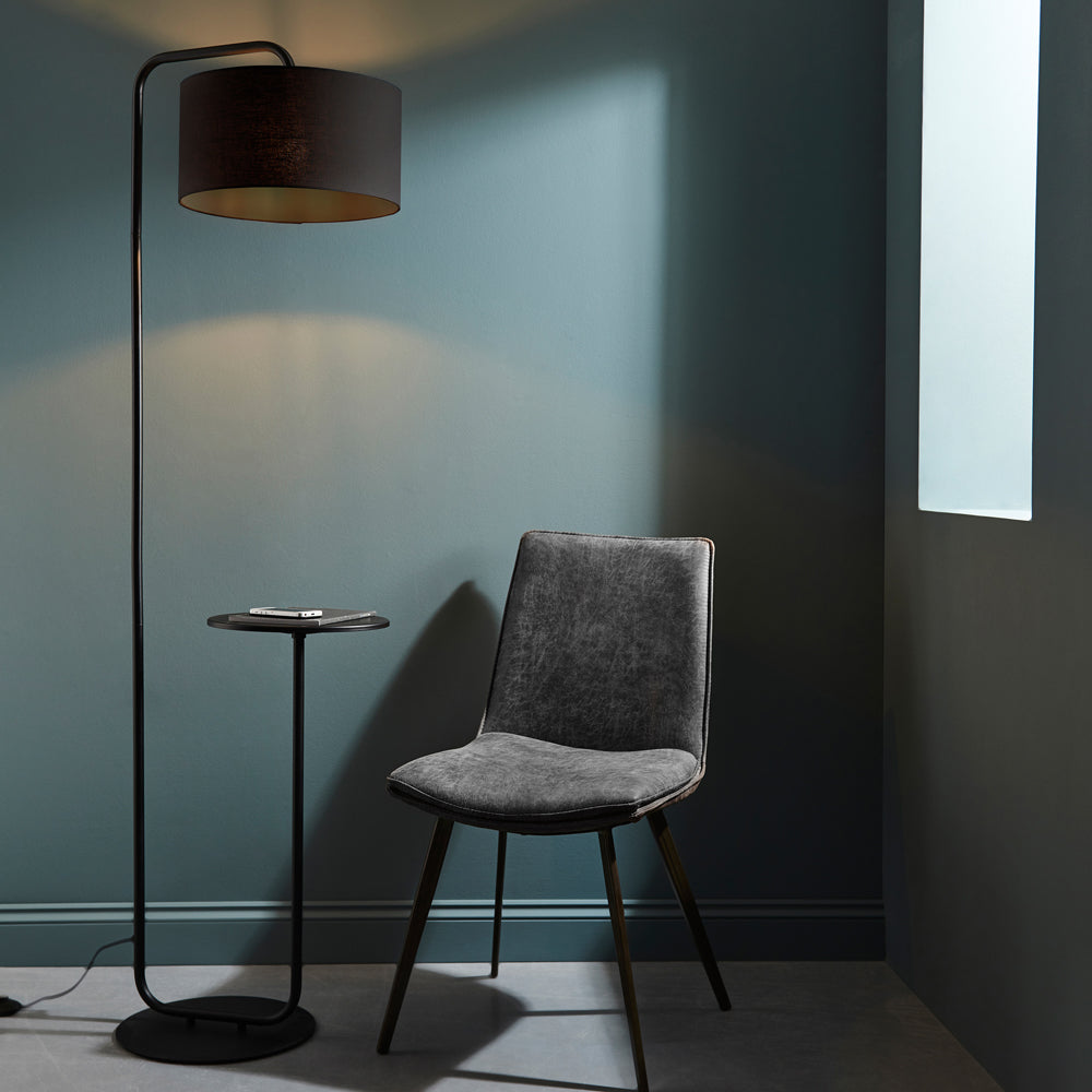 Product photograph of Olivia S Cora Floor Lamp In Black from Olivia's.