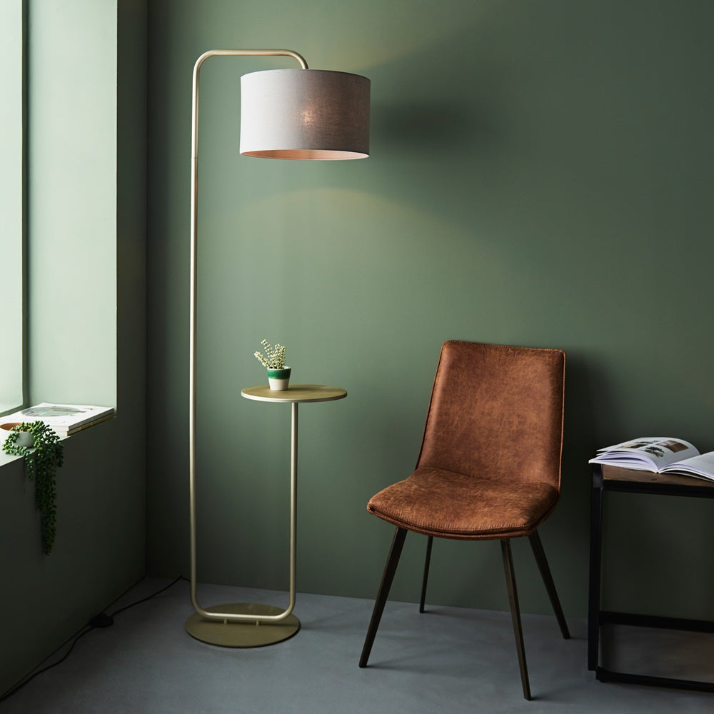 Product photograph of Olivia S Cora Floor Lamp In Champagne from Olivia's.