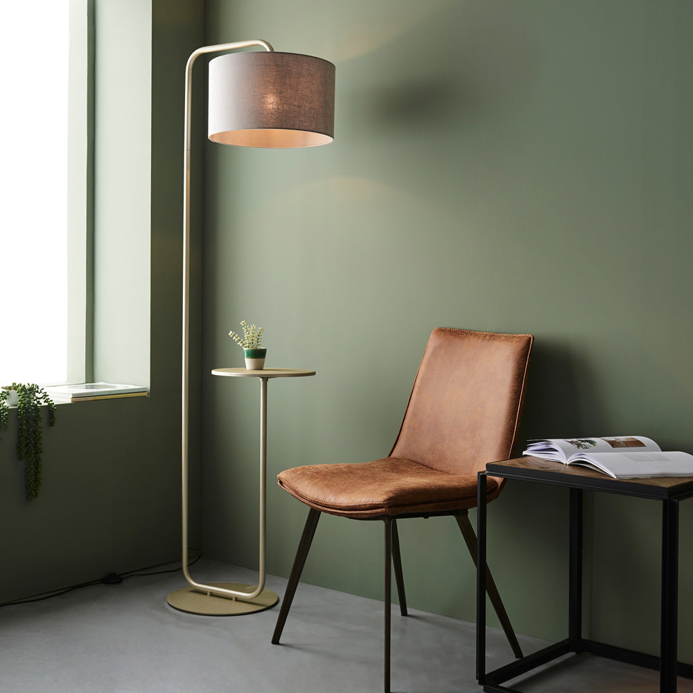 Product photograph of Olivia S Cora Floor Lamp In Champagne from Olivia's.