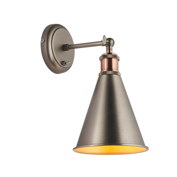 Gallery Interiors Hal Metal Shade Wall Light