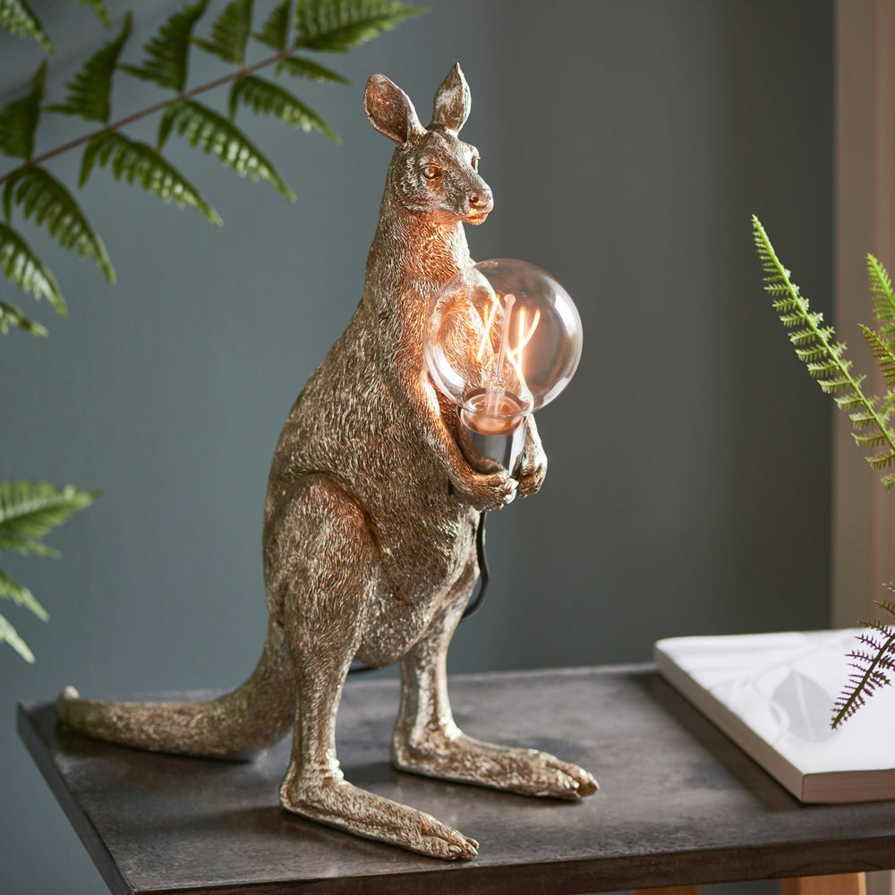 Olivias Henley Kangaroo Table Lamp In Silver