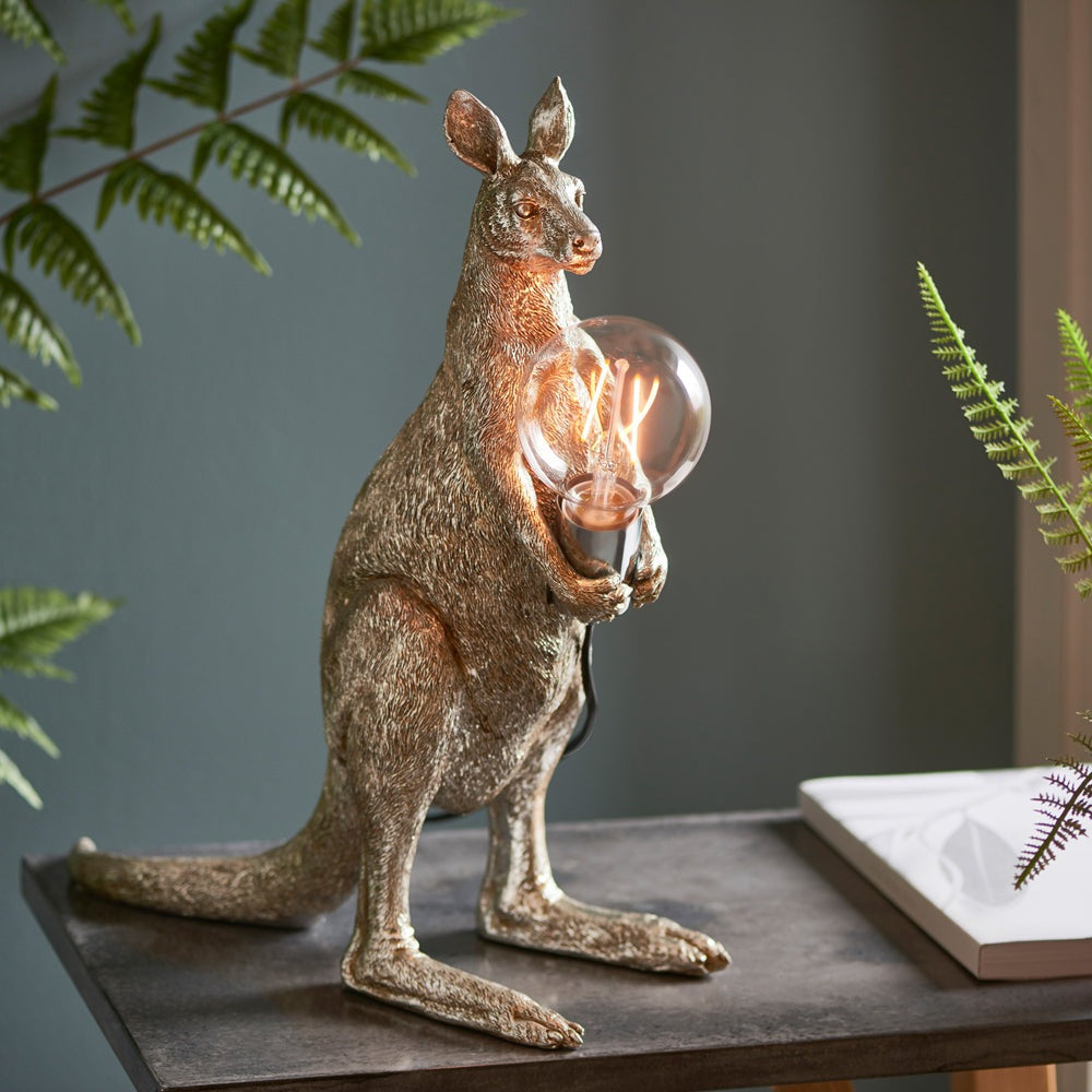 Product photograph of Olivia S Henley Kangaroo Table Lamp In Silver from Olivia's.
