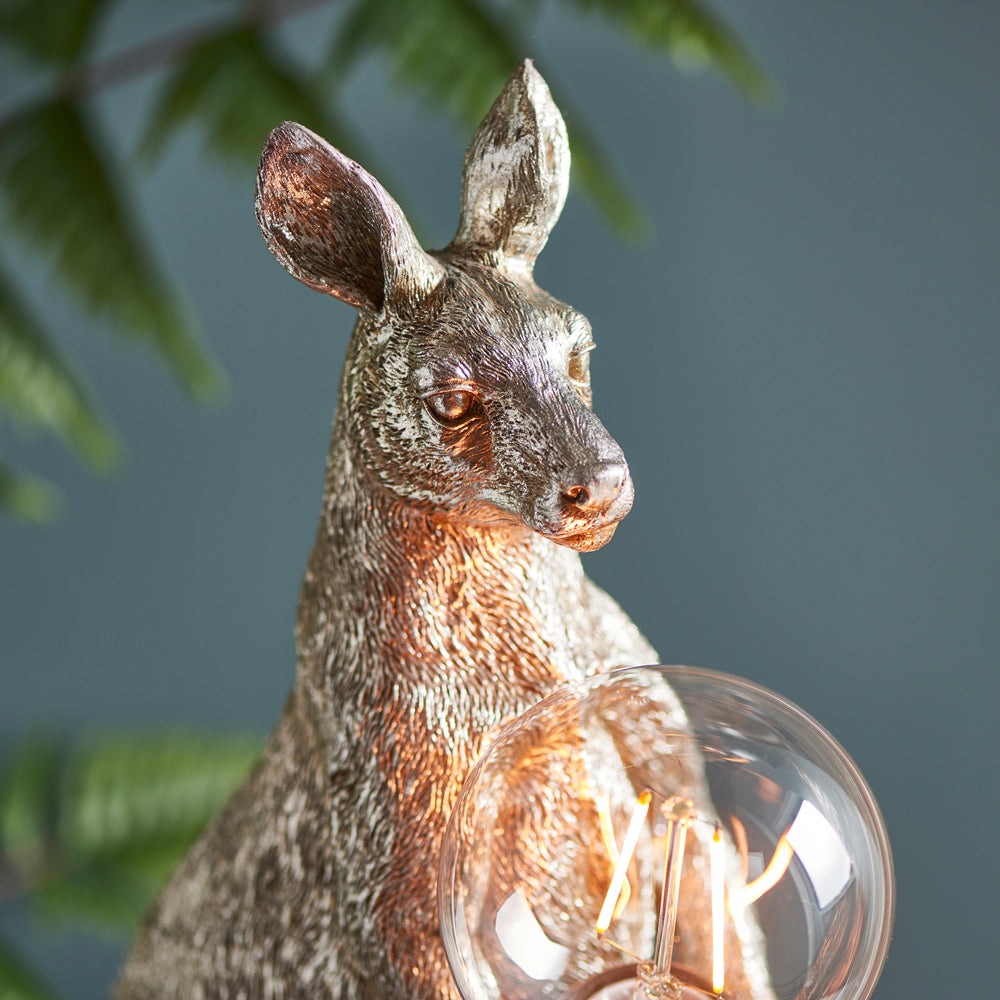 Product photograph of Olivia S Henley Kangaroo Table Lamp In Silver from Olivia's.