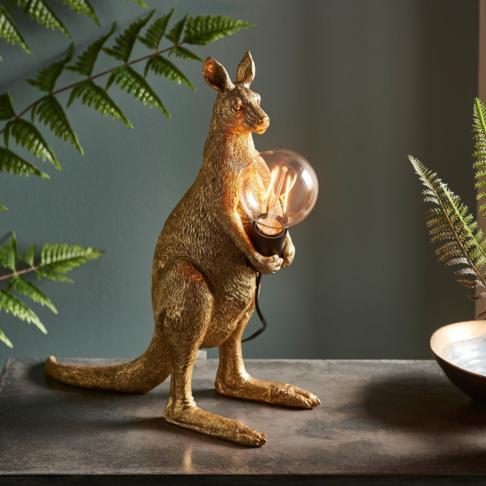 Product photograph of Olivia S Henley Kangaroo Table Lamp In Gold from Olivia's.