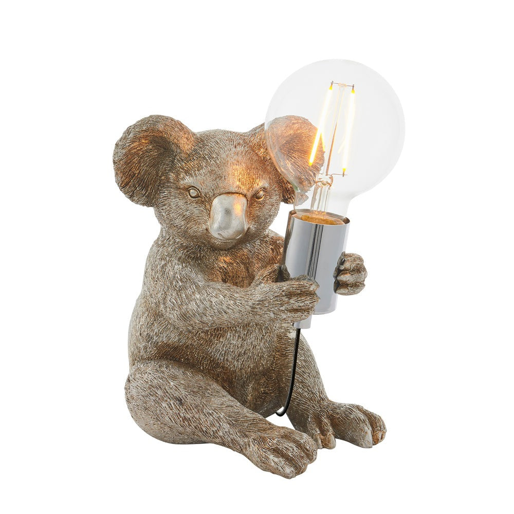 Product photograph of Olivia S Henley Koala Table Lamp In Silver from Olivia's.