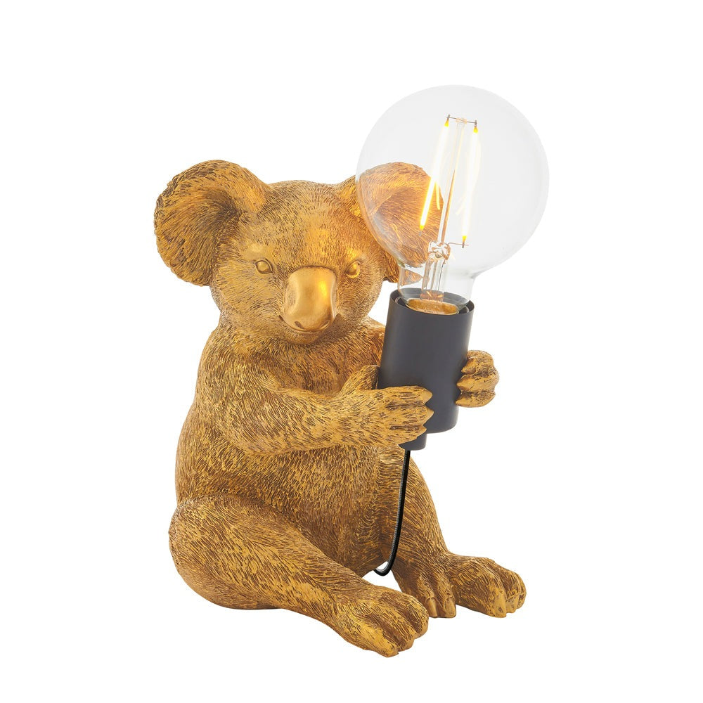 Product photograph of Olivia S Henley Koala Table Lamp In Gold from Olivia's