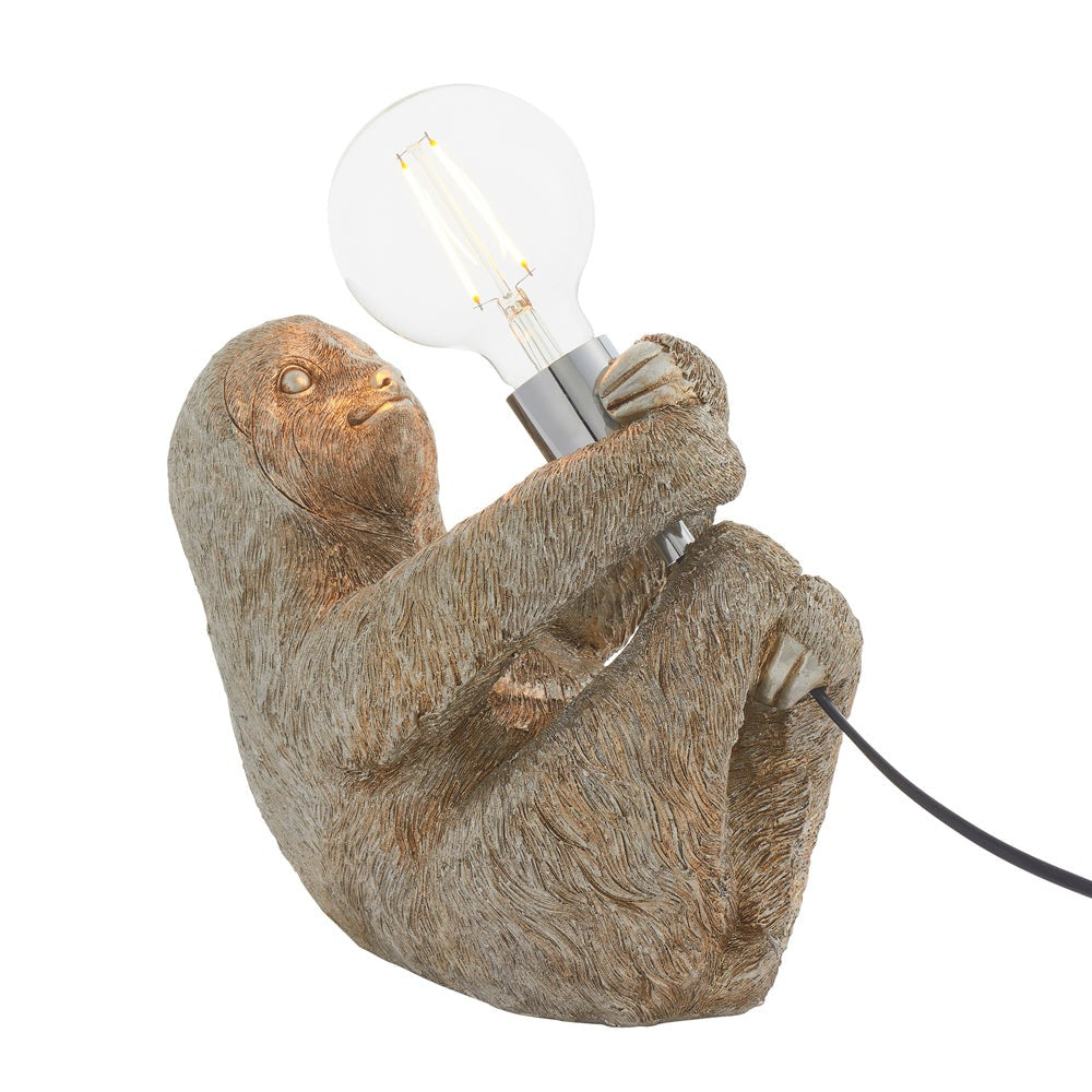 Product photograph of Olivia S Henley Sloth Table Lamp In Silver from Olivia's.
